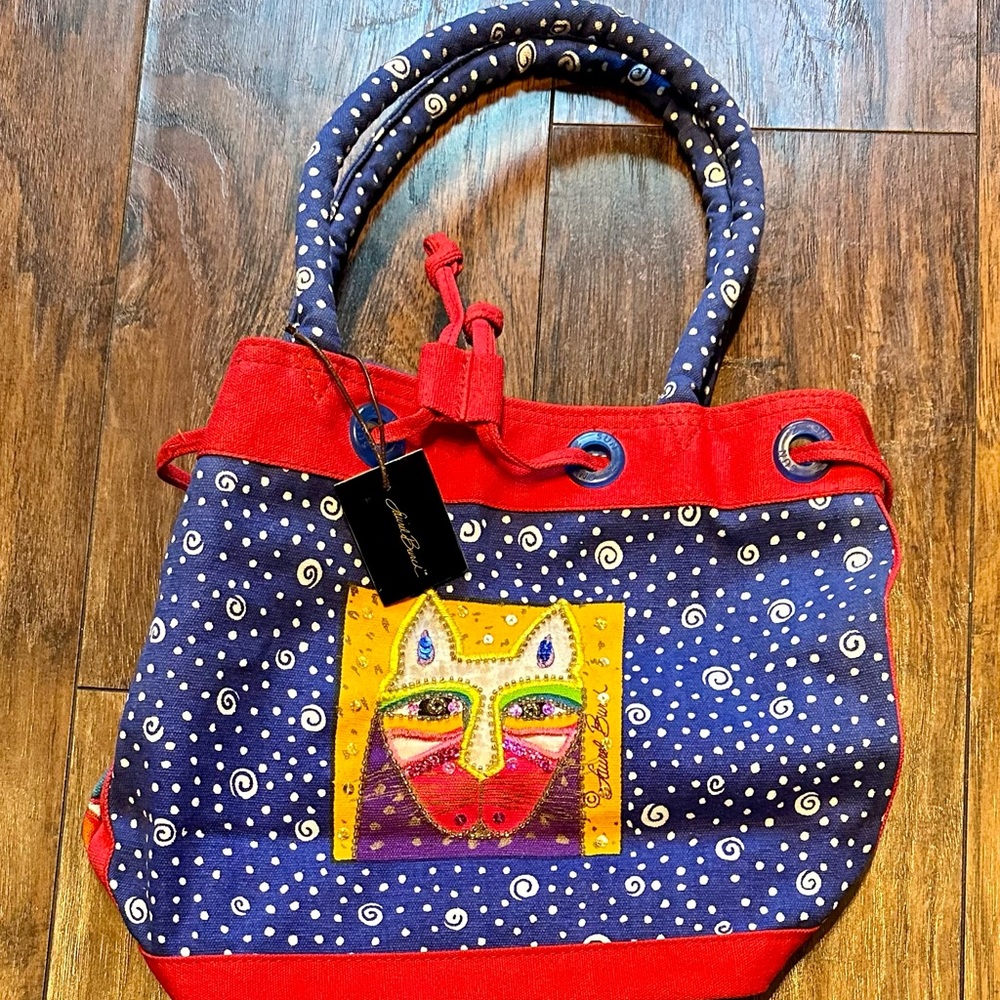 Laurel Burch Cat Diptych Purse NWOT
